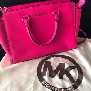 Michael Kors Selma Saffiano Leather Medium Satchel